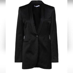 NEW AMEN Couture satin black blazer 6 S